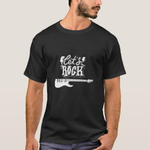 Camiseta Vamos Rock Electric Guitar Music Lover Banda Guita