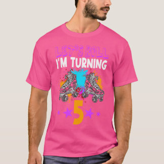 Camiseta Vamos Rolar Estou Fazendo 5 Anos de Idade Patinado
