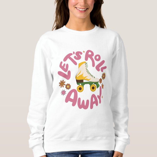 Camiseta Vamos rolar para fora Skates do cilindro (Frente)