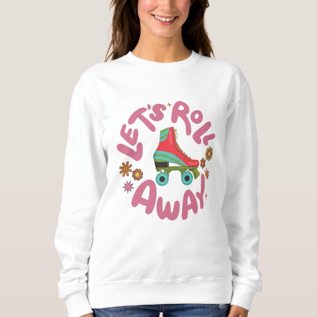 Camiseta Vamos rolar para fora Skates do cilindro (Frente)