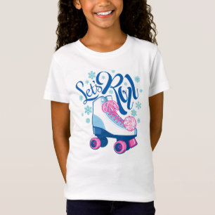 Camiseta Vamos, Roller skate, tema de inverno, crianças