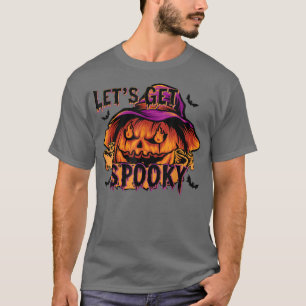 Camiseta Vamos Sai Assustador Sorriso Pumpkin Engraçado Hal