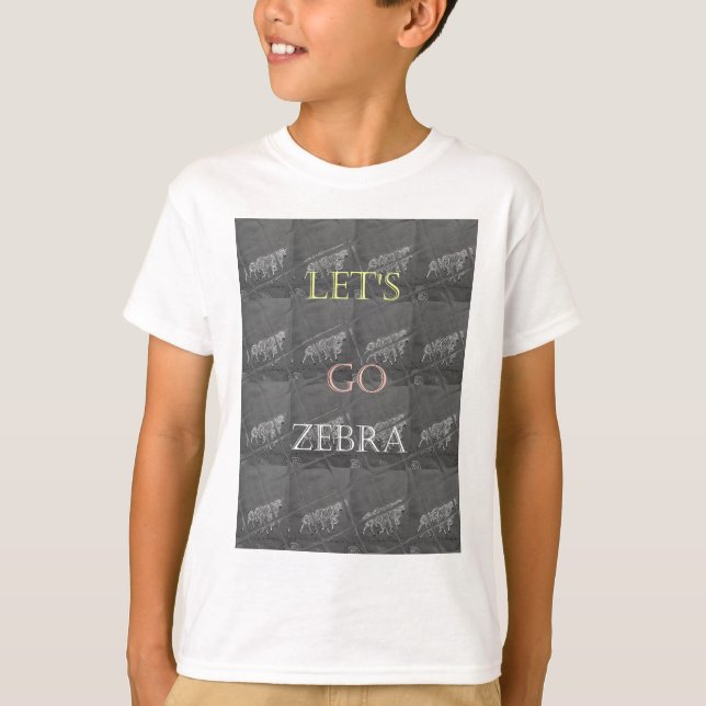 Camiseta Vamos selvagem e livre!: Viagem de zebra (Frente)