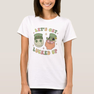 Camiseta Vamos Sente-Se - Engraçado Leprechaun Clover