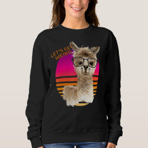Camiseta Vamos Ser Animal Estranho Hipster Llama Com Óculos