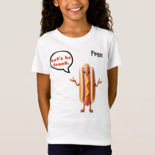 Camiseta "Vamos ser Frank" Hotdog Personalizalbe Pun Girl