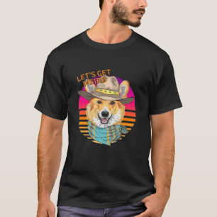 Camiseta Vamos Ser Hipster Estranho Welsh Corgi Com Chapéu 