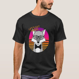 Camiseta Vamos Ser Raposa Hipster Estranha Com Óculos E Arc