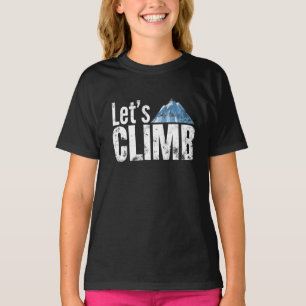 Camiseta Vamos subir escalada de montanha