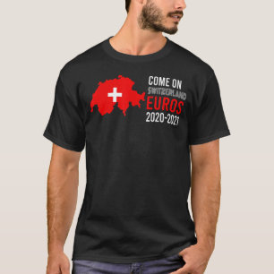 Camiseta Vamos Suiça Euros 2020 2021 Ventiladores Gráfico