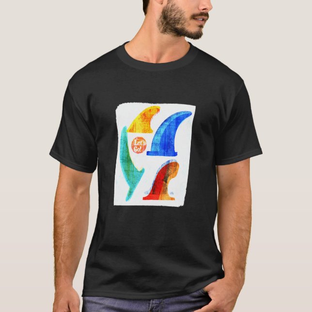 Camiseta Vamos Surf Multas Pincéis Coloridos (Frente)