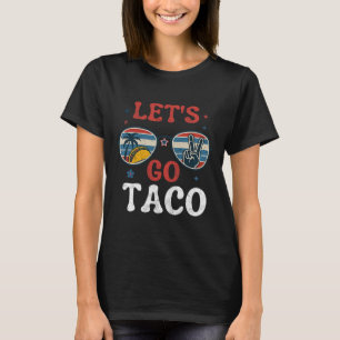 Camiseta Vamos Taco Retro Paz Sungles Vibrações de Verão