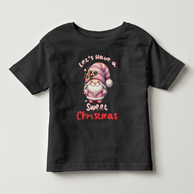 Camiseta Vamos Ter um Natal Doce Crianças (Frente)