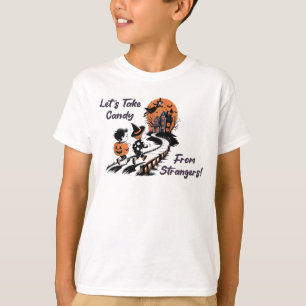 Camiseta Vamos Tirar Doces Do Dia de as Bruxas engraçado De
