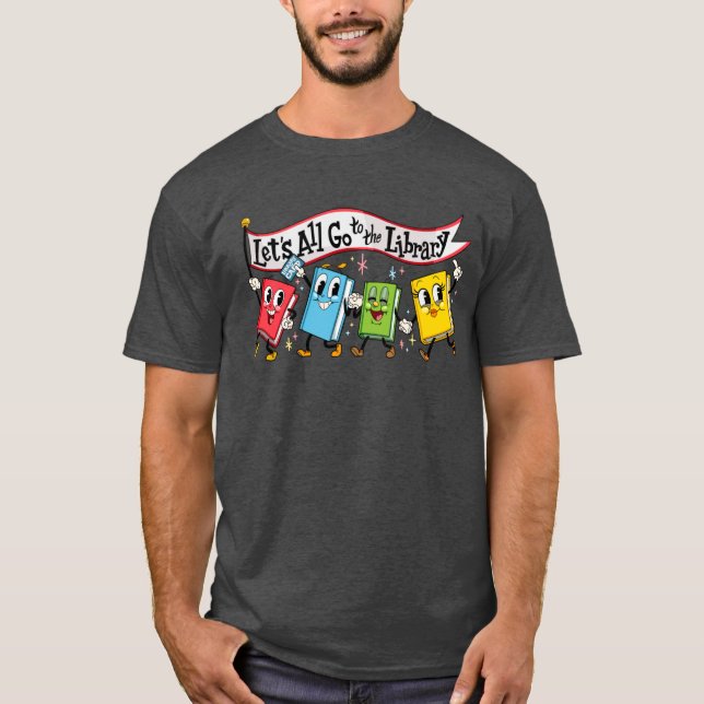 Camiseta Vamos Todos ao Presente de Livros Marchando da Bib (Frente)