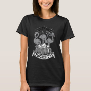 Camiseta Vamos Trancado Bebendo Flamingo Beer 3