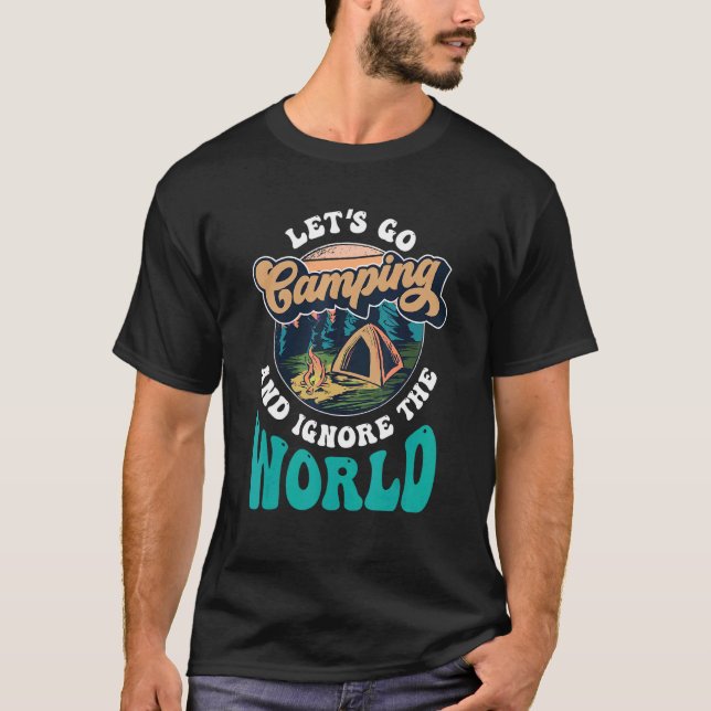 Camiseta Vamos Vai Acampar E Ignora O World Campsite Cam (Frente)