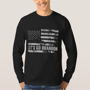 Camiseta Vamos vai Brandon Funny Patriótico Bandeira Americ
