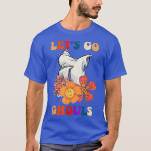 Camiseta Vamos Vai Ghouls Fantasma Com Flores Halloween Cos