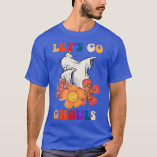 Camiseta Vamos Vai Ghouls Fantasma Com Flores Halloween Cos