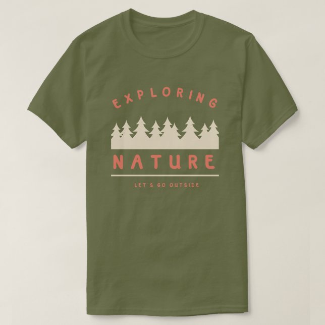 Camiseta Vamos vai lá fora e explora a natureza (Frente do Design)