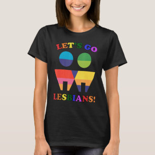 Camiseta Vamos vai para lésbicas! Orgulho lésbico_4