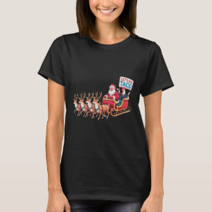 Camiseta Vamos Vai Taco - Engraçado Sleigh Com Papai Noel