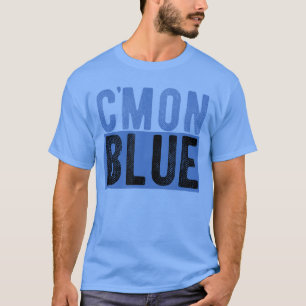 Camiseta Vamos, Vamos Azul Árbitro Presente de Fã de Beiseb