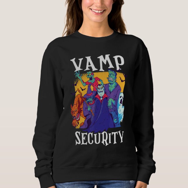 Camiseta Vamp Security  Easy Halloween Costume (Frente)