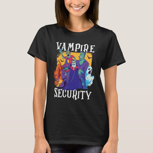 Camiseta Vampire Security  Easy Halloween Costume (Frente)