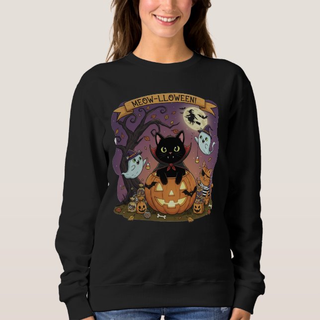 Camiseta Vampiro Black Cat Halloween (Frente)