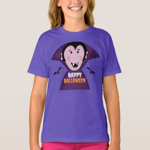 Camiseta Vampiro bonito com Bats Dracula Halloween