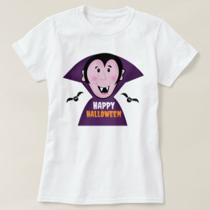 Camiseta Vampiro bonito com Bats Dracula Halloween