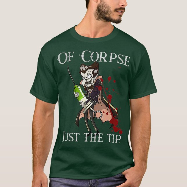 Camiseta Vampiro da Piada do Phlebotomist Halloween Pun (Frente)