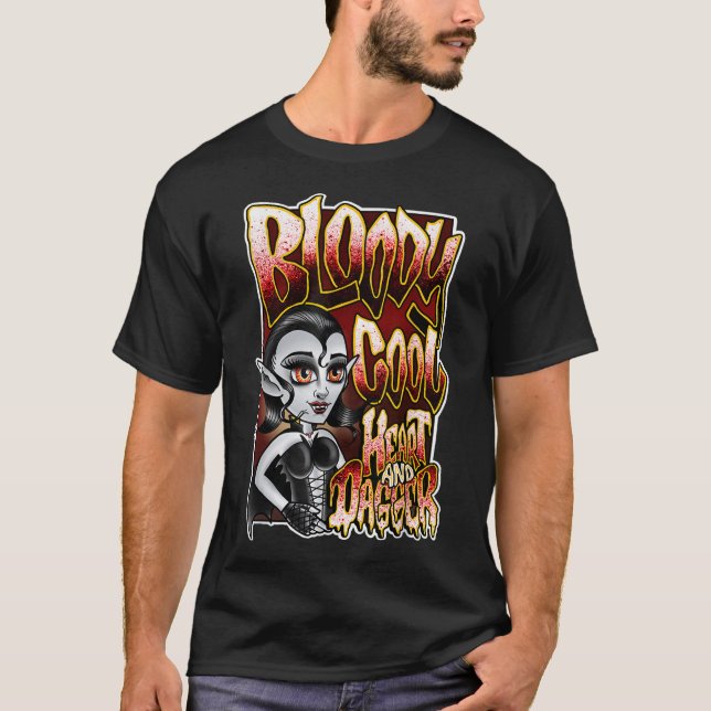 Camiseta Vampiro De Coração E Dagger (Frente)