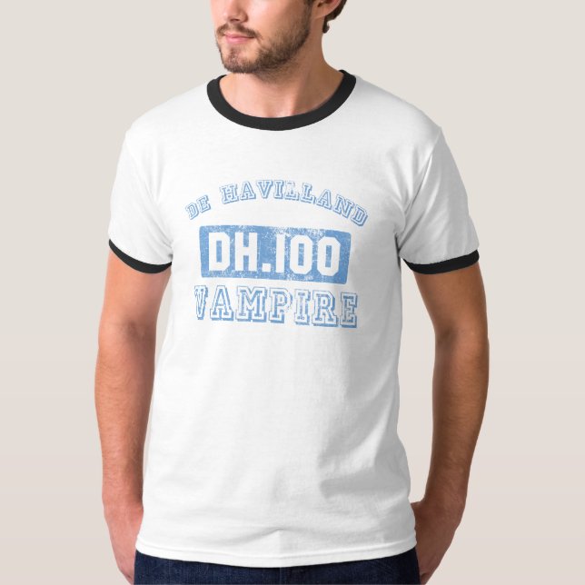 Camiseta vampiro de de Havilland - AZUL (Frente)