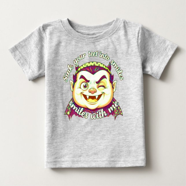 Camiseta vampiro fofo (Frente)