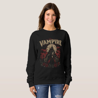 Camiseta Vampiro Gótico Vintage - Vibrações de Halloween