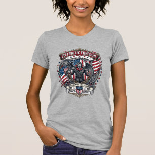 Camiseta Vampiro Patriótico Senhor da Liberdade Horror Mons