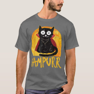 Camiseta Vampurr Black Cat Negra Bonita Gato de Bruxas Figu