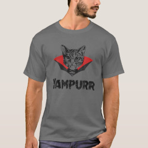 Camiseta Vampurr - Gato Gatinho Vampiro Engraçado - Hallow