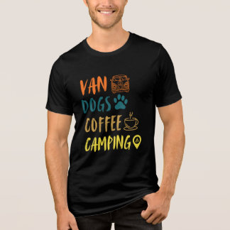 Camiseta Van, Cachorros, Café, Acampamento Engraçado, Teto