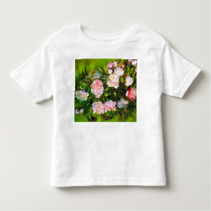 Camiseta Van Gogh ainda vive com rosas rosa