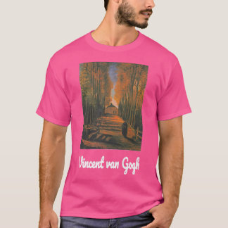 Camiseta Van Gogh Avenue of Poplars no outono Retro Vintage