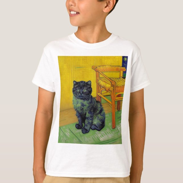 Camiseta Van Gogh Black Cat (Frente)