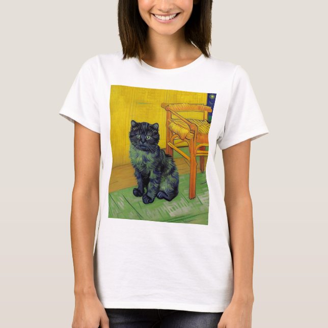 Camiseta Van Gogh Black Cat (Frente)