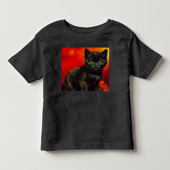 Camiseta Van Gogh Black Kitten (Frente)