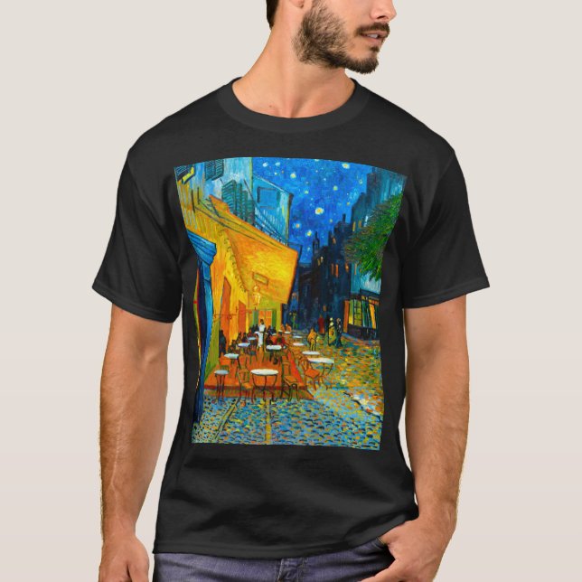 Camiseta Van Gogh Café Terrace à Noite (Frente)