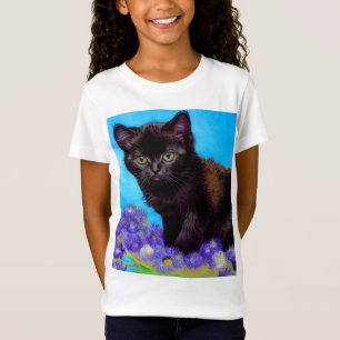 Camiseta Van Gogh Cat e Flores