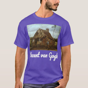 Camiseta Van Gogh Cottage com Mulher Camponesa Vindo para C